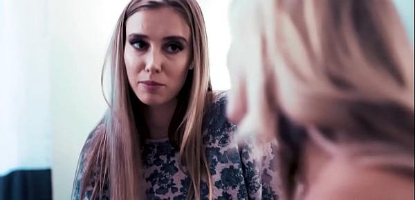  Mom offers her daughter Haley Reed to her lesbian boss Tasha Reign to keep her job! Feeling betrayed Reed begrudgingly agrees to go with Reign!
